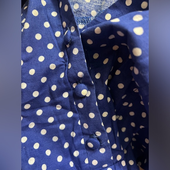 Women's Tropical Wear Fit and Flare Polka Dot Dress - Picture 7 of 8